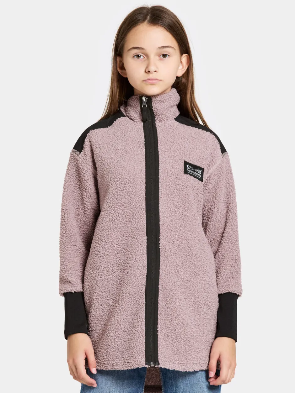 Didriksons Ampere Kids' Full-Zip Long- Fleecepaidat & Välikerrokset|Puserot & T-Paidat