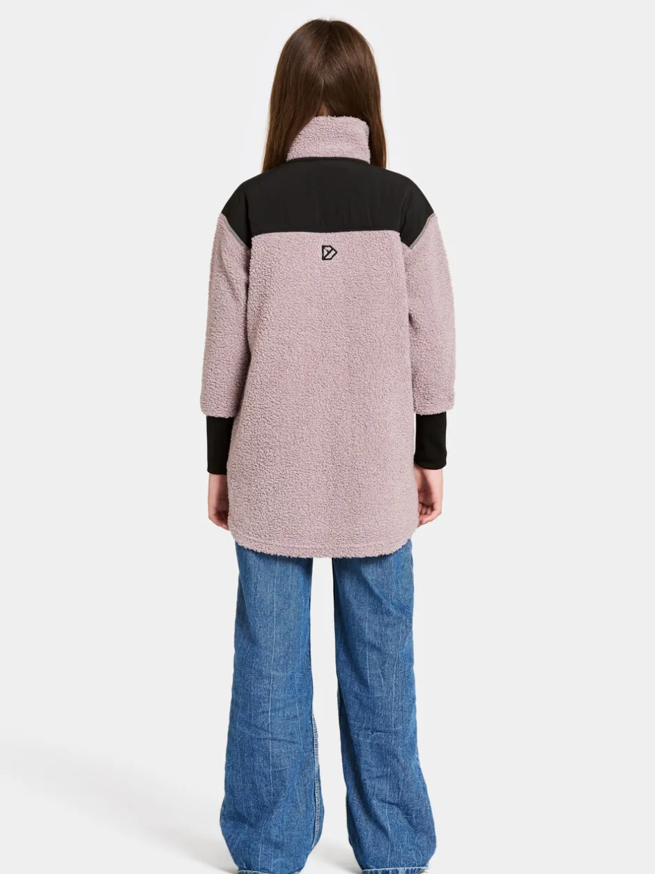 Didriksons Ampere Kids' Full-Zip Long- Fleecepaidat & Välikerrokset|Puserot & T-Paidat