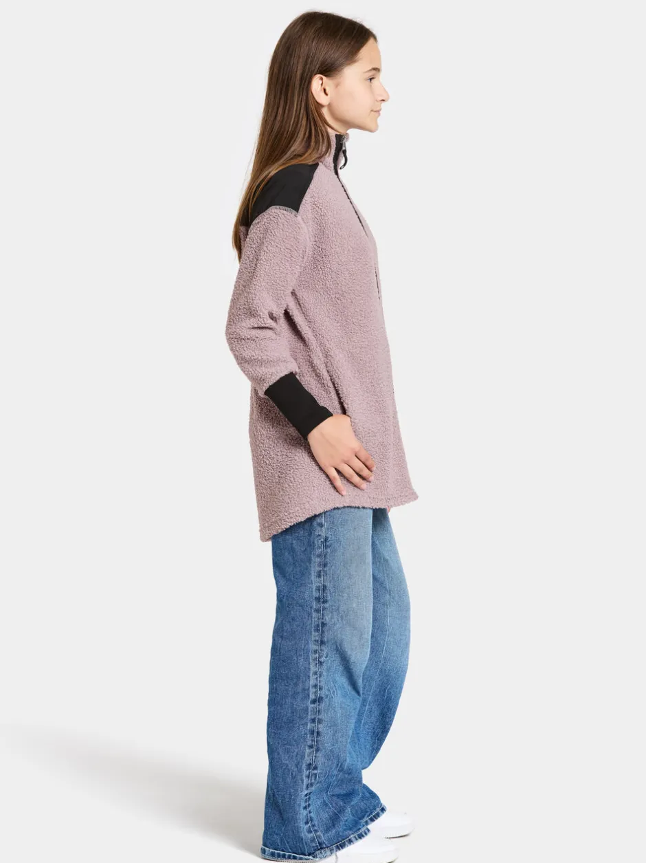 Didriksons Ampere Kids' Full-Zip Long- Fleecepaidat & Välikerrokset|Puserot & T-Paidat