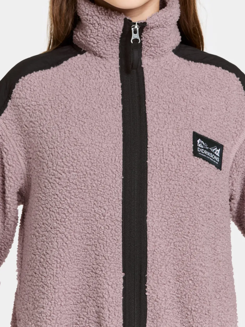 Didriksons Ampere Kids' Full-Zip Long- Fleecepaidat & Välikerrokset|Puserot & T-Paidat