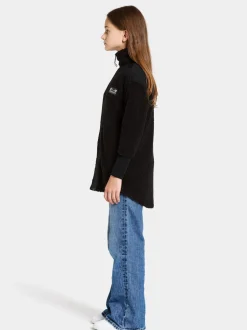 Didriksons Ampere Kids' Full-Zip Long- Fleecepaidat & Välikerrokset|Puserot & T-Paidat