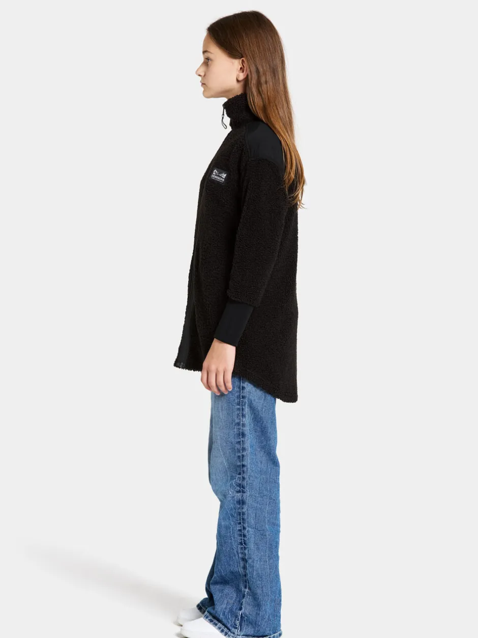 Didriksons Ampere Kids' Full-Zip Long- Fleecepaidat & Välikerrokset|Puserot & T-Paidat