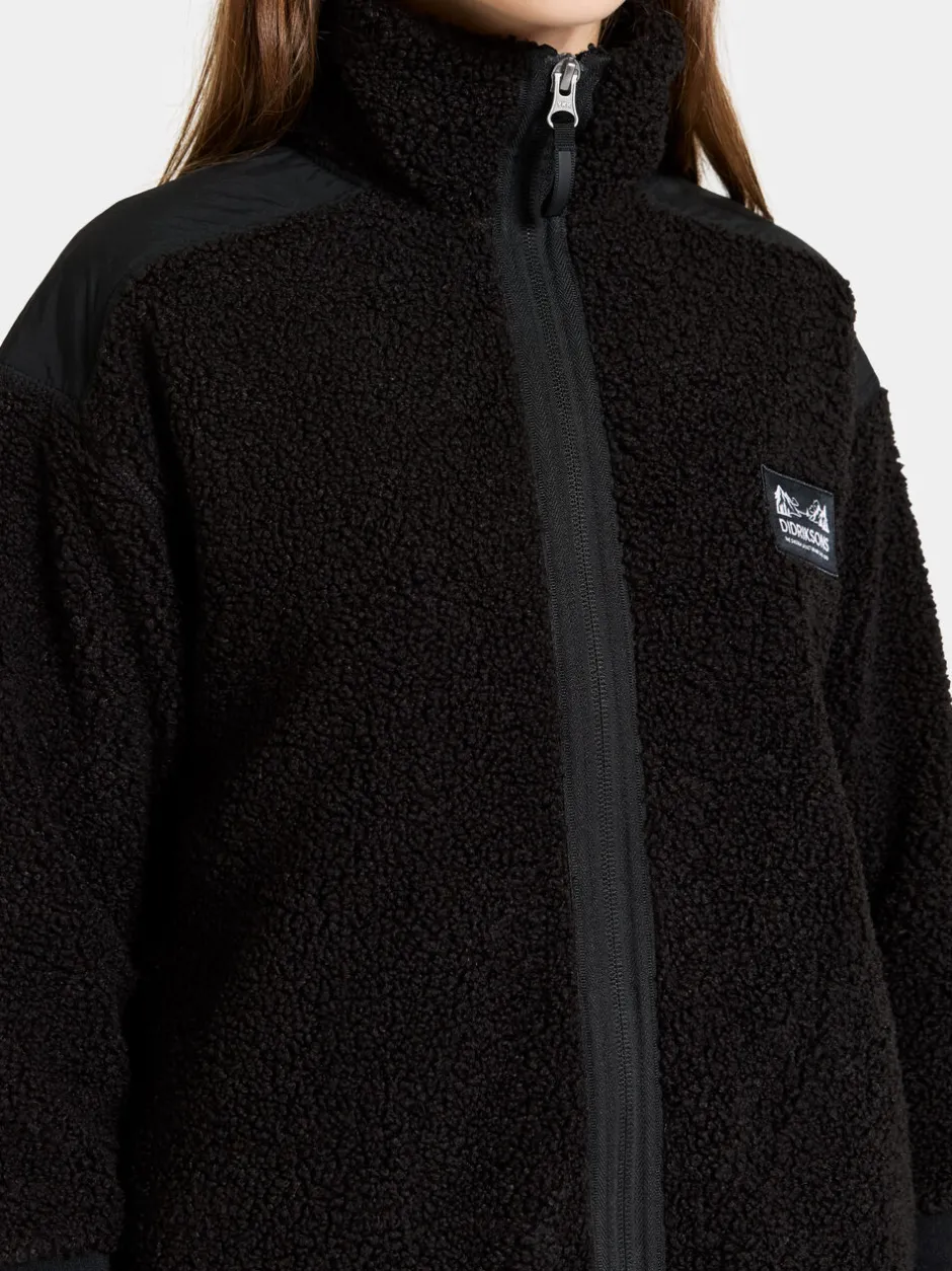 Didriksons Ampere Kids' Full-Zip Long- Fleecepaidat & Välikerrokset|Puserot & T-Paidat