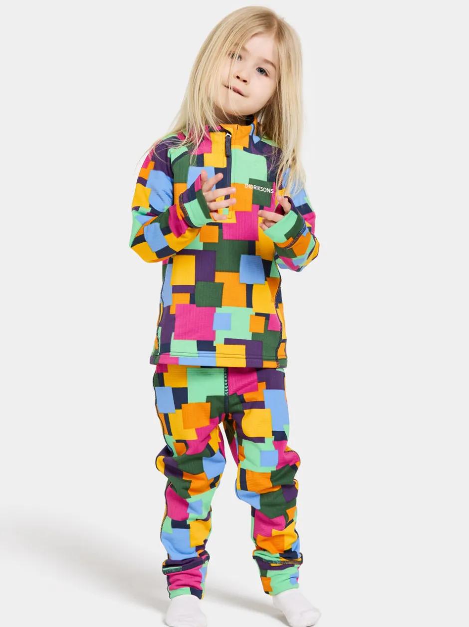 Didriksons Jadis Printed Kids' Set- Fleecepaidat & Välikerrokset|Fleecetakit & Fleecepaidat