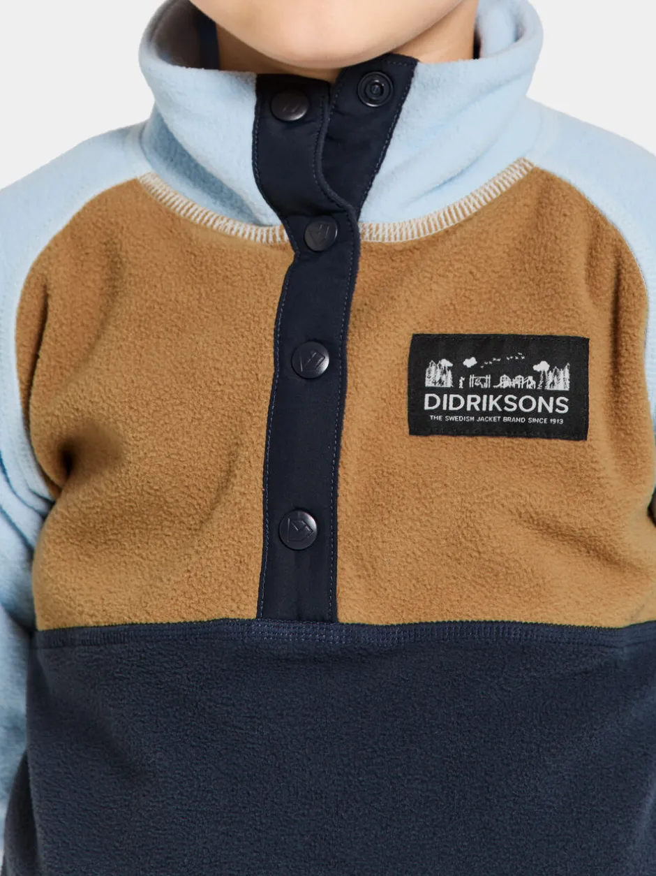 Didriksons Monte Kids' Half Button- Fleecepaidat & Välikerrokset|Fleecetakit & Fleecepaidat