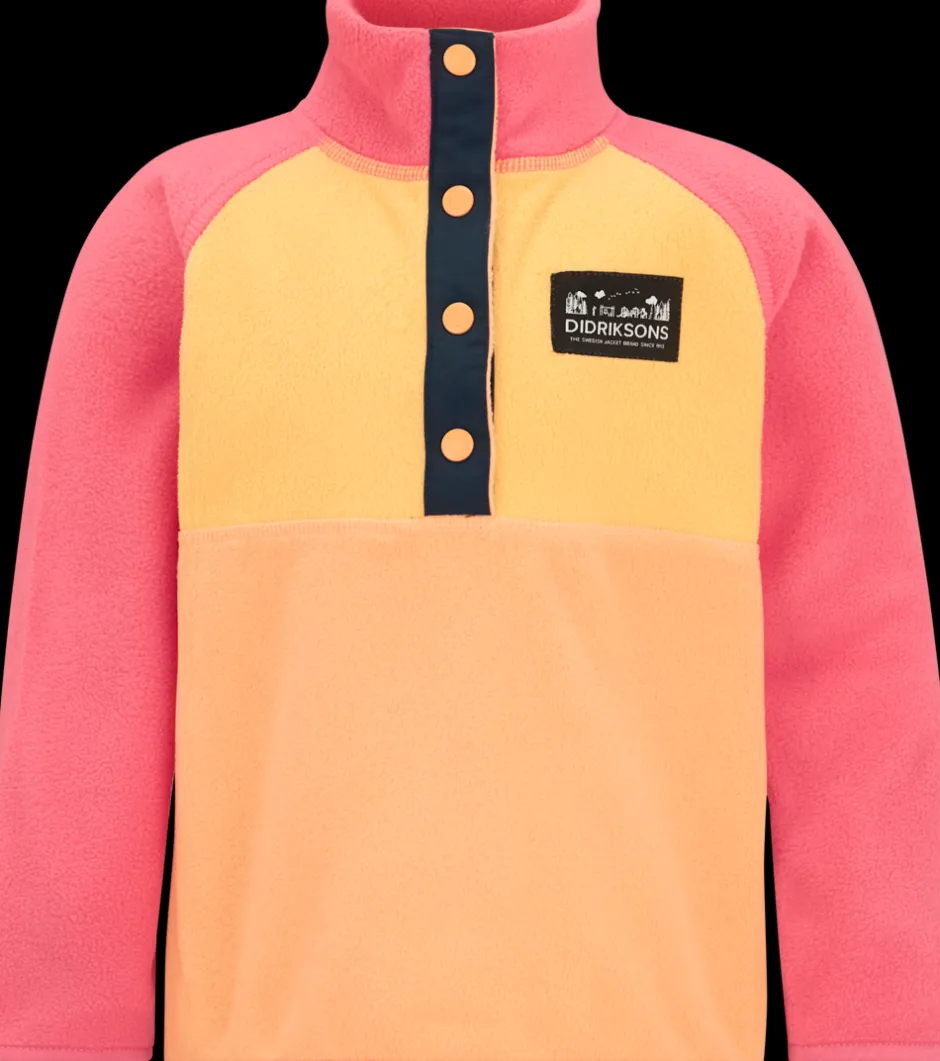 Didriksons Monte Kids' Half Button- Fleecepaidat & Välikerrokset|Fleecetakit & Fleecepaidat