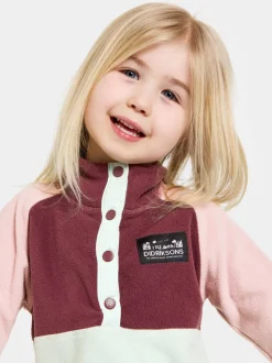 Didriksons Monte Kids' Half Button- Fleecepaidat & Välikerrokset|Fleecetakit & Fleecepaidat
