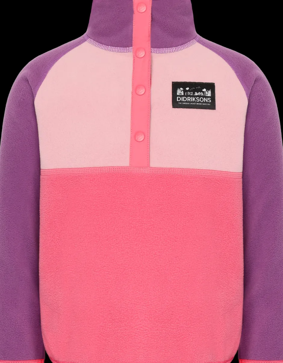 Didriksons Monte Kids' Half Button- Fleecepaidat & Välikerrokset|Fleecetakit & Fleecepaidat