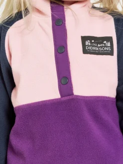 Didriksons Monte Kids' Half Button- Fleecepaidat & Välikerrokset|Fleecetakit & Fleecepaidat