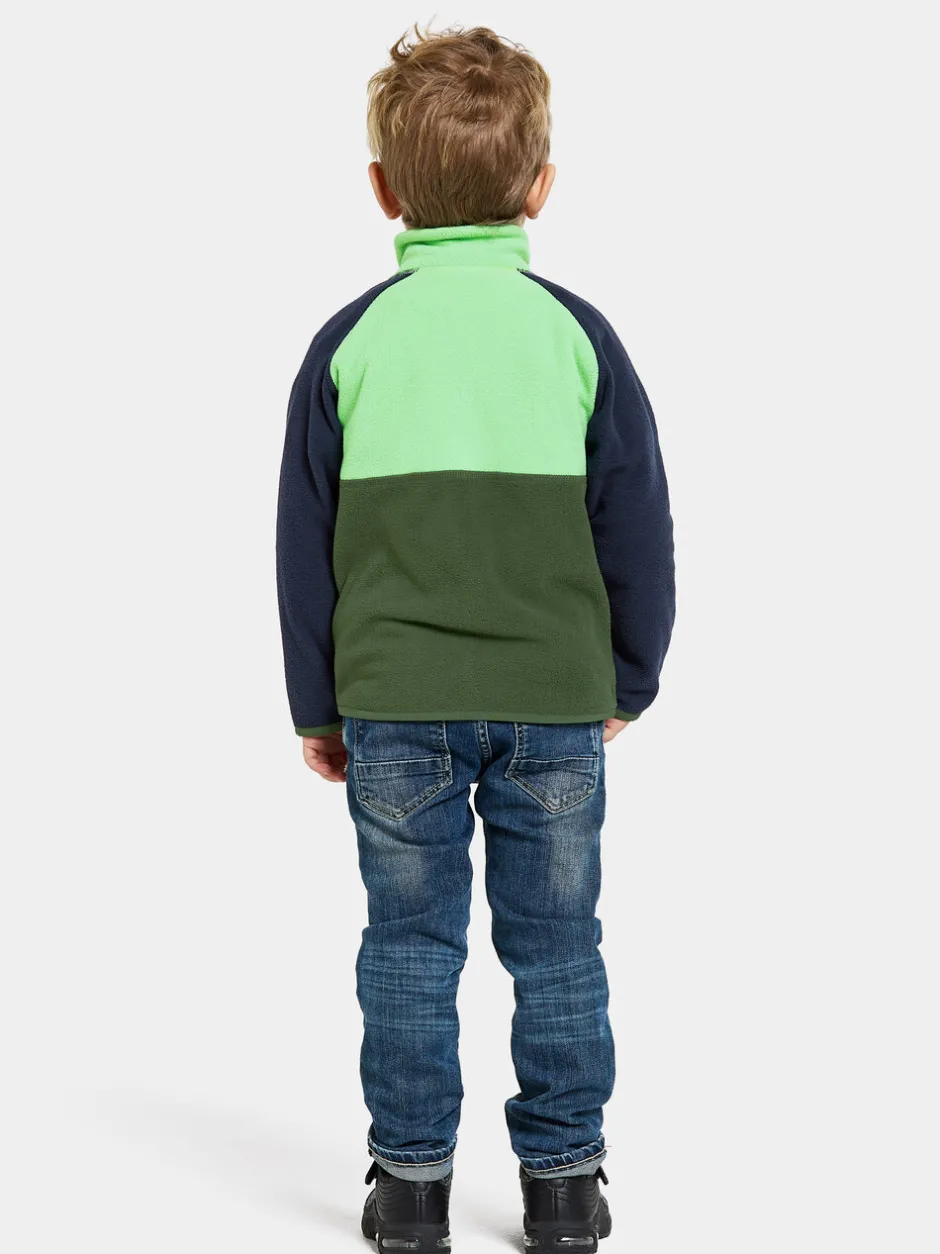 Didriksons Monte Kids' Half Button- Fleecepaidat & Välikerrokset|Fleecetakit & Fleecepaidat
