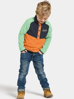 Didriksons Monte Kids' Half Button- Fleecepaidat & Välikerrokset|Fleecetakit & Fleecepaidat