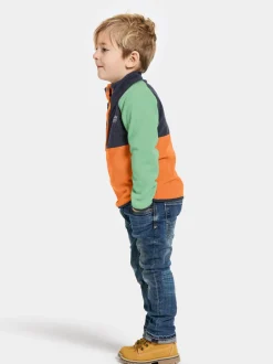 Didriksons Monte Kids' Half Button- Fleecepaidat & Välikerrokset|Fleecetakit & Fleecepaidat