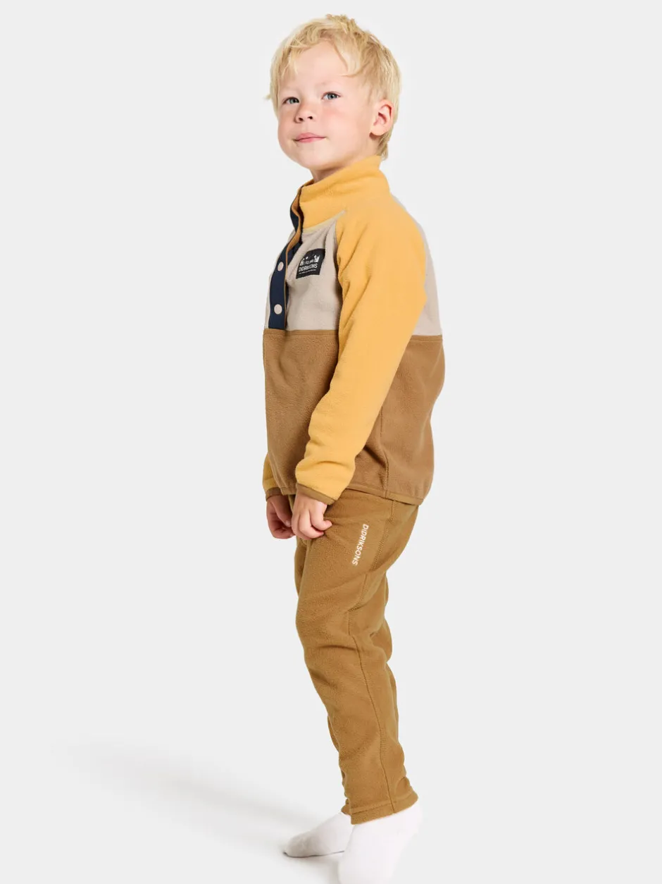 Didriksons Monte Kids' Half Button- Fleecepaidat & Välikerrokset|Fleecetakit & Fleecepaidat
