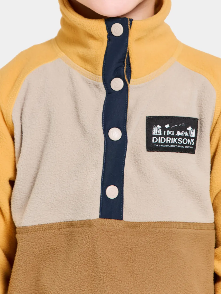 Didriksons Monte Kids' Half Button- Fleecepaidat & Välikerrokset|Fleecetakit & Fleecepaidat