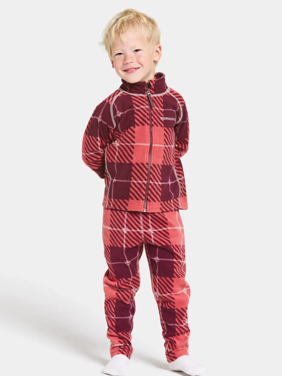 Didriksons Monte Printed Kids' Full-Zip Termos- Fleecepaidat & Välikerrokset|Puserot & T-Paidat