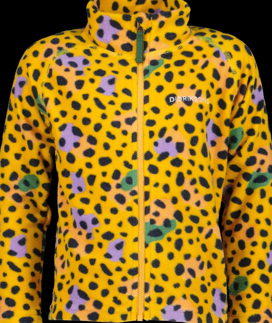 Didriksons Monte Printed Kids' Full-Zip- Fleecepaidat & Välikerrokset|Puserot & T-Paidat