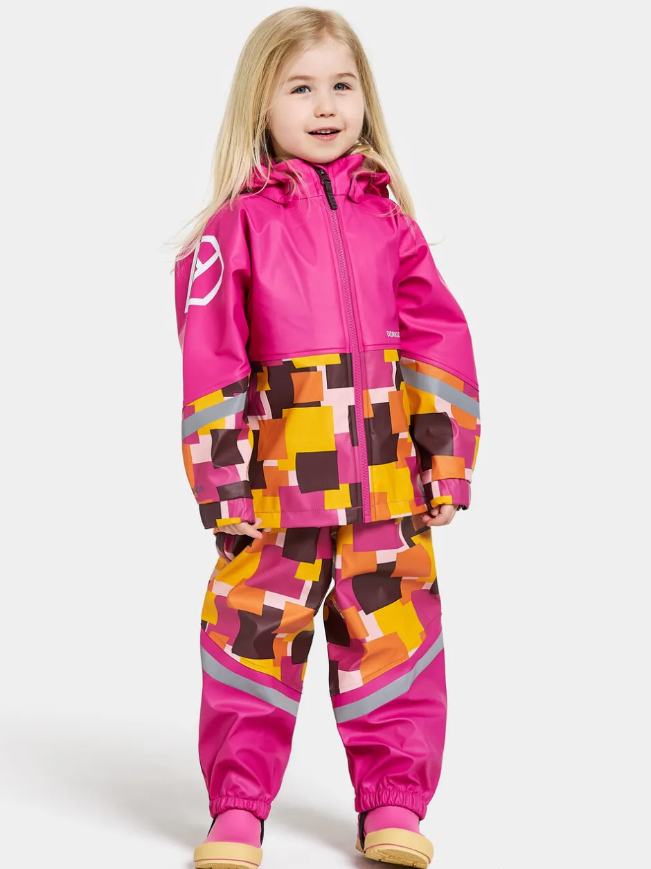 Didriksons Waterman Printed Kids' Set- Vuorittomat Sadeasut