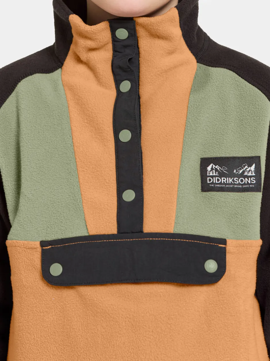 Didriksons Yokto Kids' half button- Fleecepaidat & Välikerrokset|Fleecetakit & Fleecepaidat