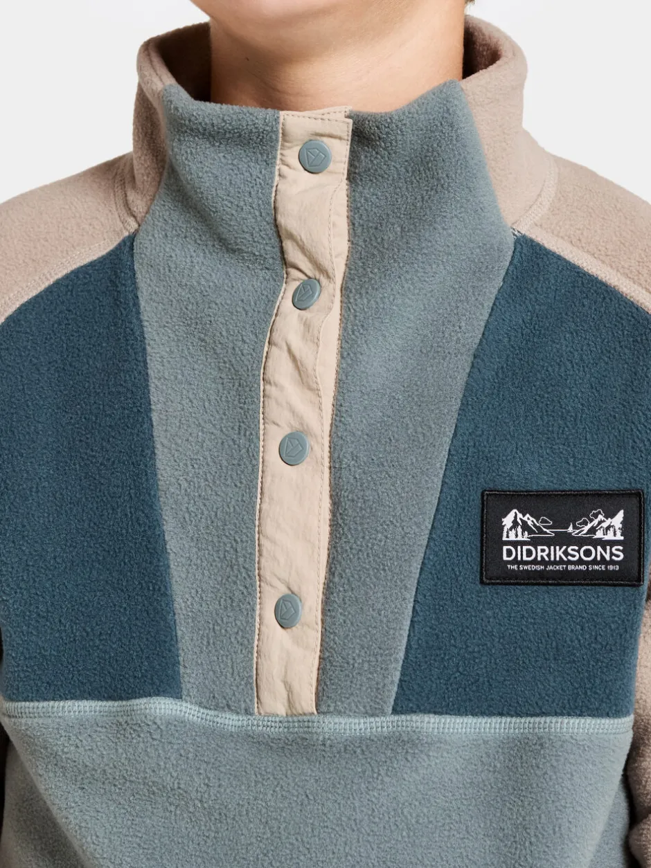 Didriksons Yokto Kids' half button- Fleecepaidat & Välikerrokset|Fleecetakit & Fleecepaidat
