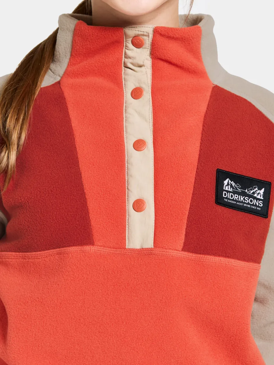 Didriksons Yokto Kids' half button- Fleecepaidat & Välikerrokset|Fleecetakit & Fleecepaidat
